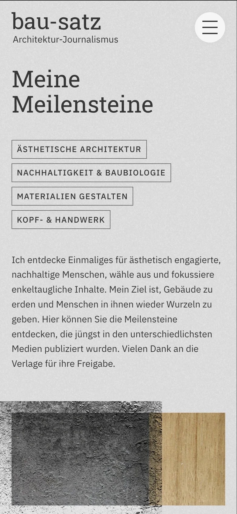 bau-satz auf dem Smartphone – Meine Meilensteine