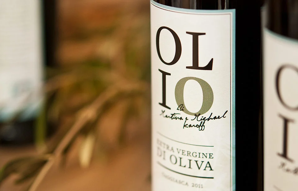 Olivenöl-Etikett, Detail