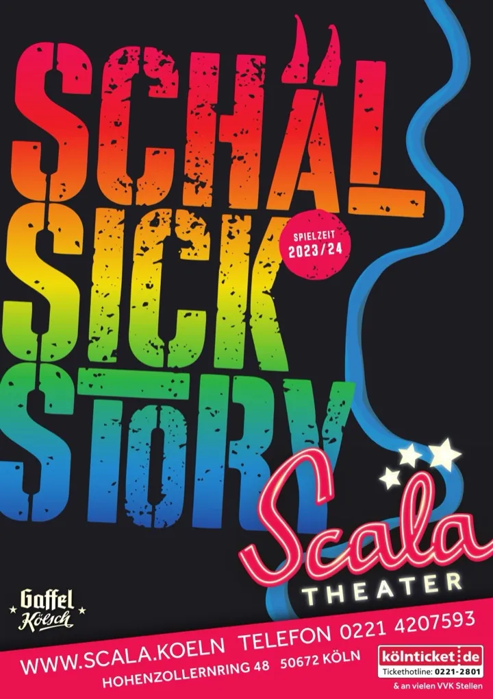 Scala Theater, Plakat zur Spielzeit 2023/24 „Schäl Sick Story“