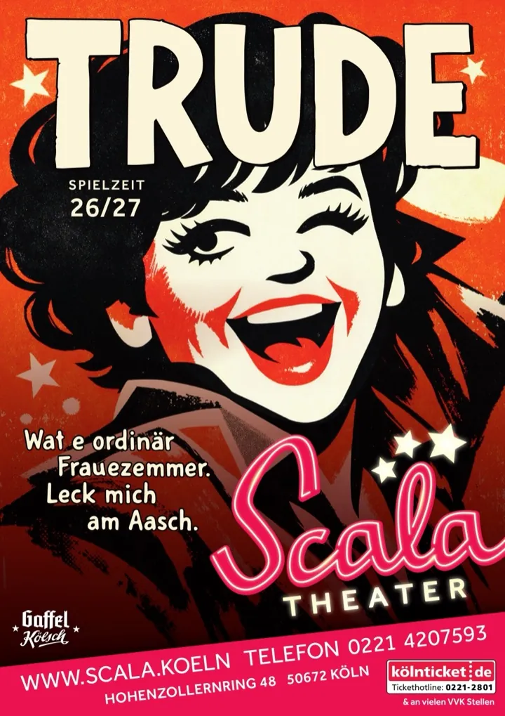 Scala Theater, Plakat zur Spielzeit 2026/27 „Trude“