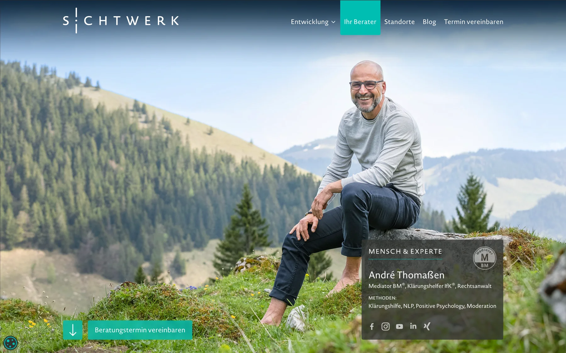Sichtwerk Entwicklung – Ihr Berater André Thomaßen auf der Alm