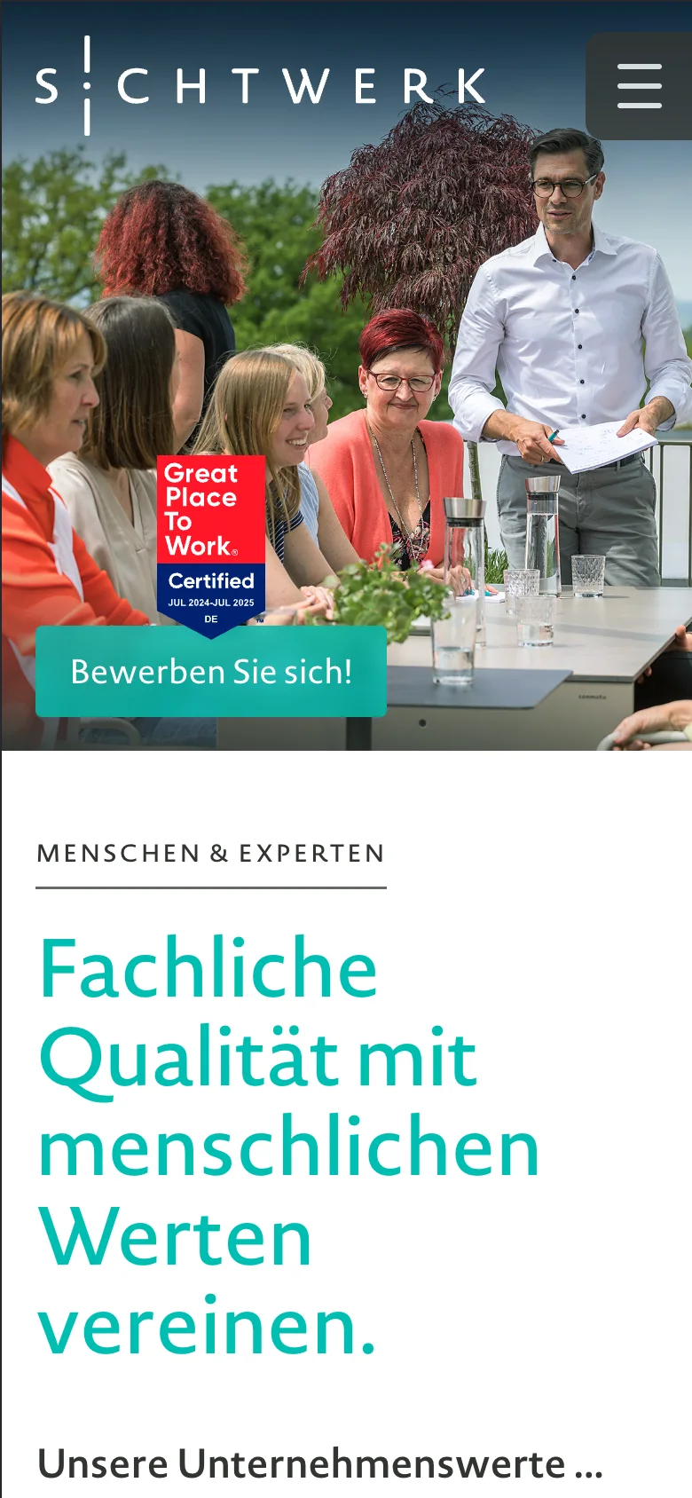 Sichtwerk auf dem Smartphone – Menschen & Experten