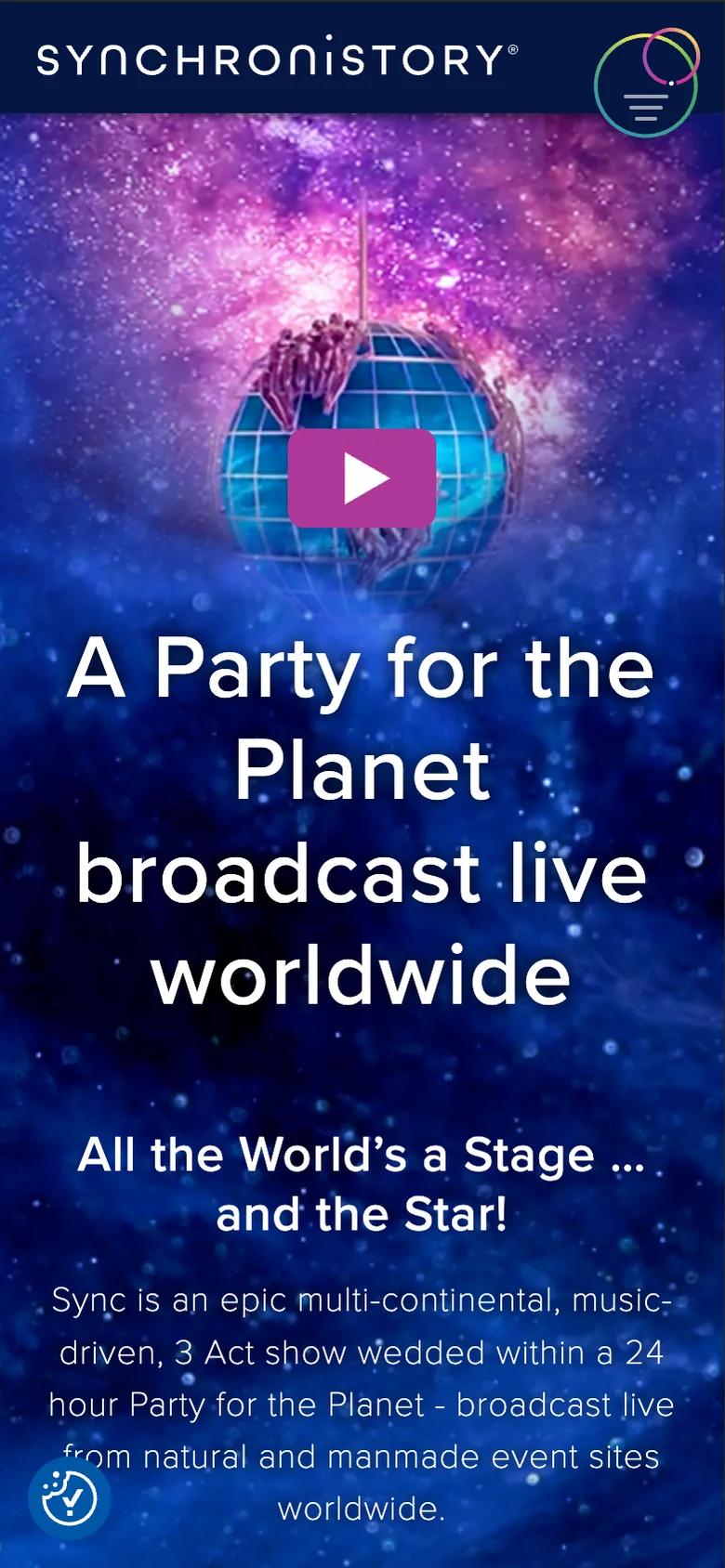 Synchronistory auf dem Smartphone – A Party for the Planet