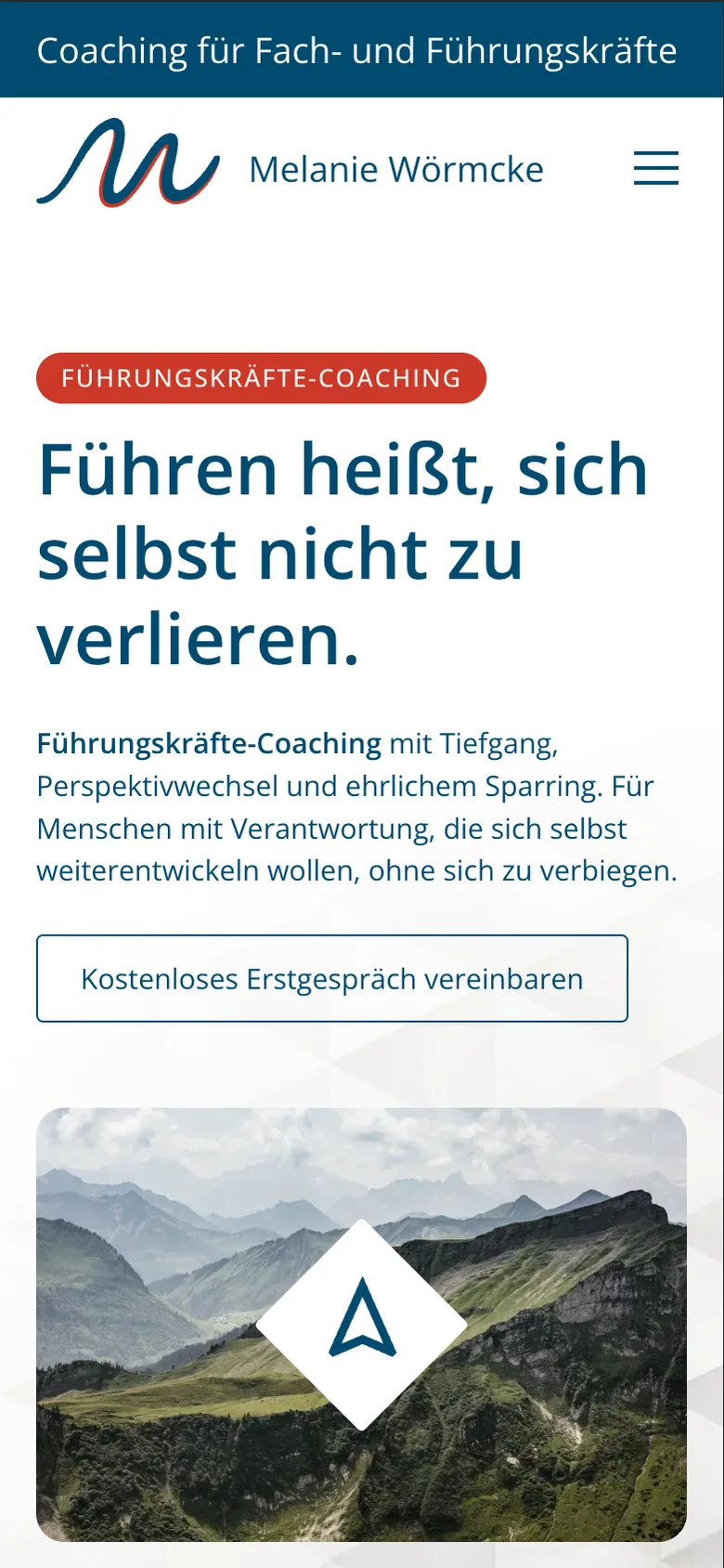 Melanie Wörmcke auf dem Smartphone – Führungskräfte-Coaching, Führen heißt, sich selbst nicht zu verlieren