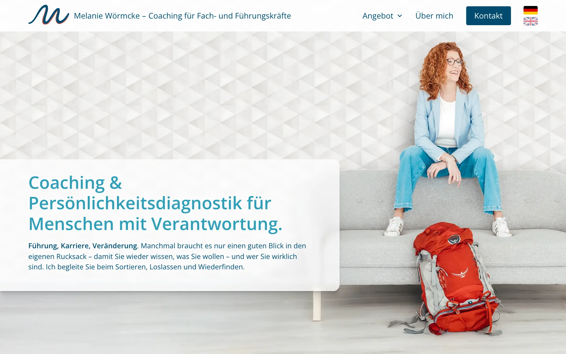 Melanie Wörmcke – Startseite auf dem Desktop